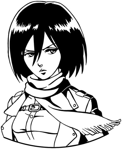 Attack on Titan -- Mikasa Ackerman Anime Decal Sticker