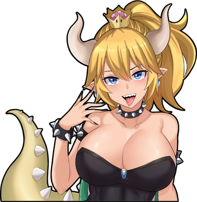Bowsette -- Female Bowser Anime Decal Sticker