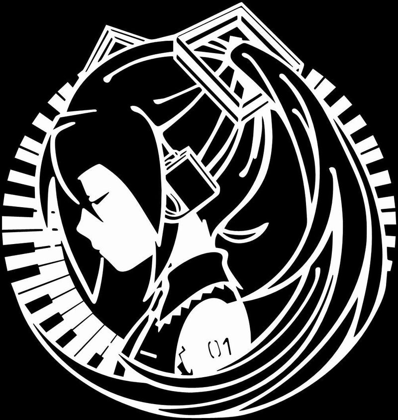 Vocaloid -- Hatsune Miku Piano Anime Decal Sticker