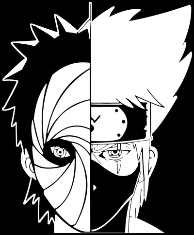 Naruto -- Kakashi Hitake and Obito Uchiha anime decal sticker