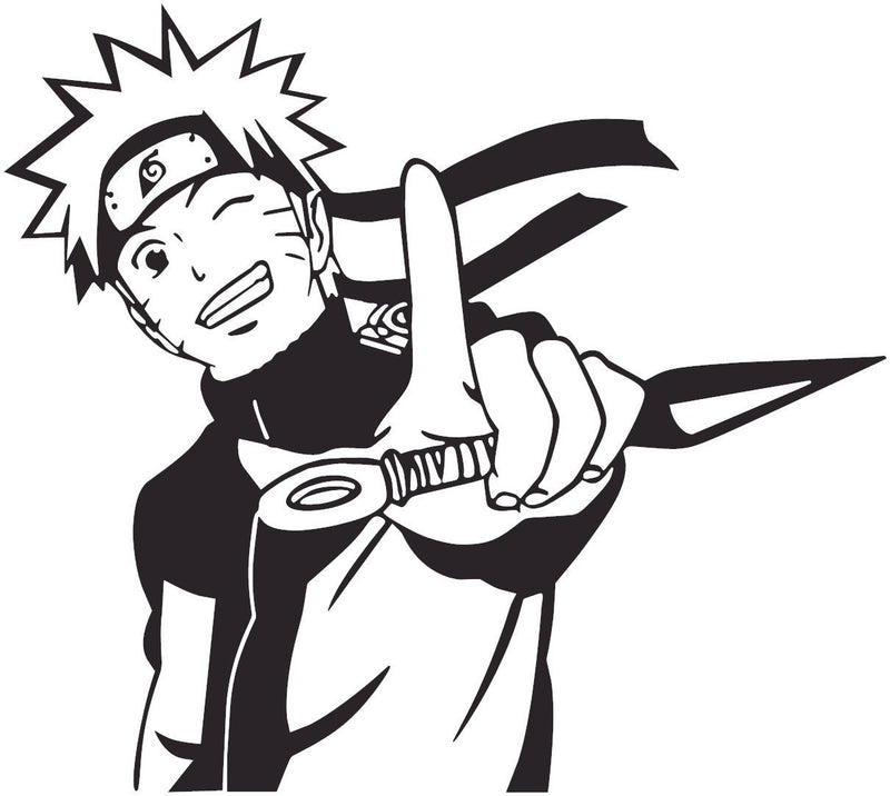 Naruto -- Naruto Uzumaki Kunai Anime Decal Sticker
