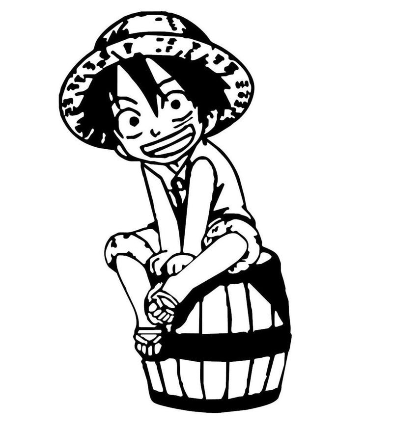 One Piece -- Monkey D Luffy Chibi Anime Decal Sticker