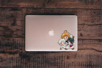 The Promised Neverland - Emma, Ray, Norman Chibi Anime Decal Sticker