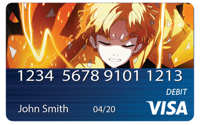 Demon Slayer - Zenitsu Anime Credit Card Skin