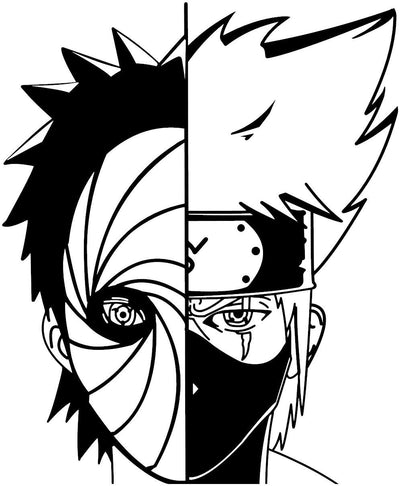Naruto -- Kakashi Hitake and Obito Uchiha anime decal sticker