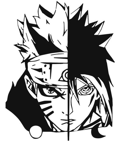 Naruto -- Naruto Uzumaki and Sasuke Uchiha Anime Decal Sticker