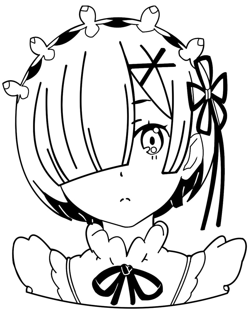 Re:Zero -- Rem Anime Maid Decal Sticker