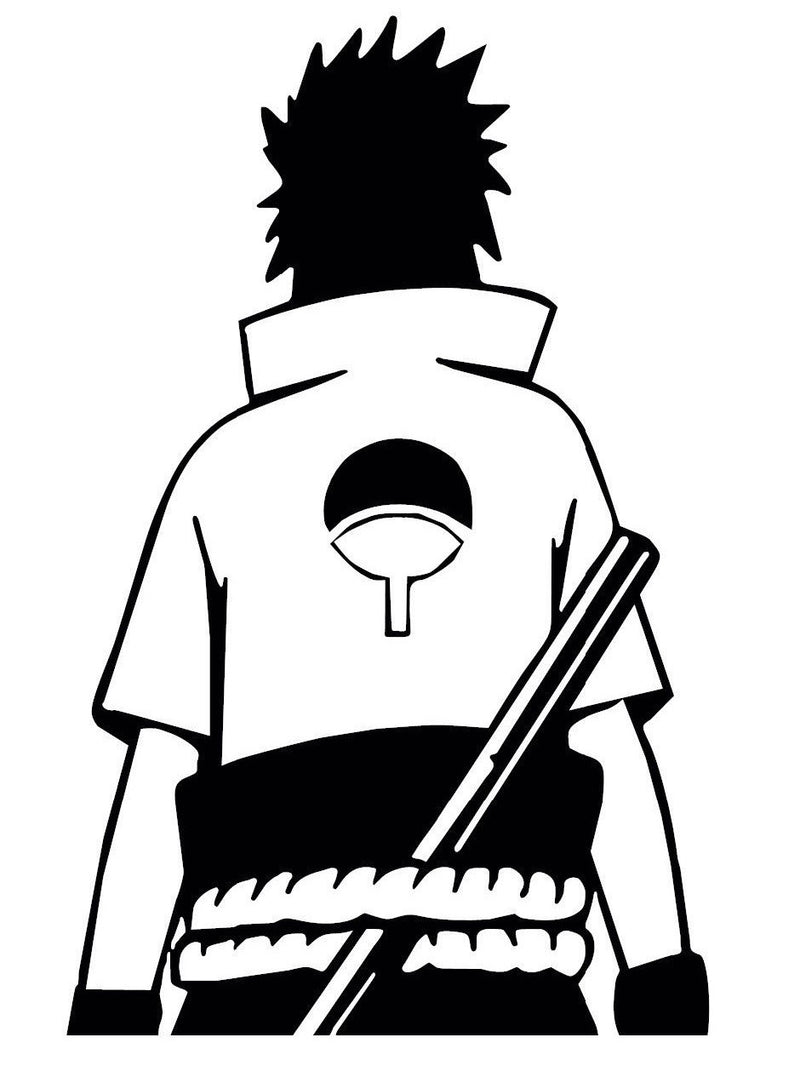 Naruto -- Sasuke Uchiha (Back) Anime Decal Sticker